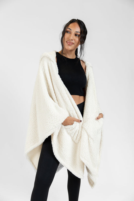 Cozy Comfort Cream Lounge Wrap Doorbuster